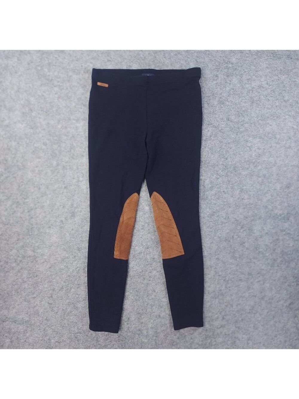 Polo Ralph Lauren Jodhpur Leggings Medium Navy Suede Patch Riding Equestrian